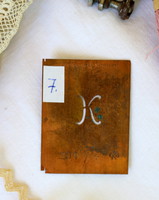 Antik réz betű sablon, hímzéshez, kelengyéhez, gyűjteménybe Nr.7.