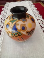 Vintage Dutch art deco Regina Gouda handcrafted ceramic vase from the '20s