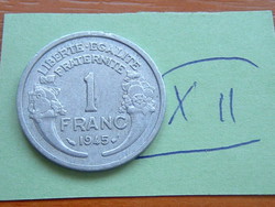 FRANCIA 1 FRANC FRANK 1945  ALU.  XII.