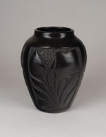 1F297 Régi fekete kerámia váza