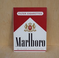 Régi retro Marlboro reklám tábla műanyag nagyméretű tábla 40x30 cm