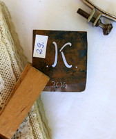 Antik réz betű sablon, hímzéshez, kelengyéhez, gyűjteménybe Nr.29.
