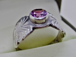 Beautiful old handmade russian silver ring in 916 silver