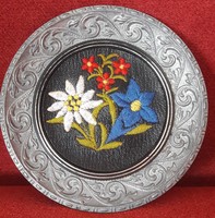 Small pewter plate 1.