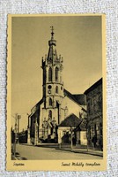 Régi képeslap Sopron Szent Mihály templom