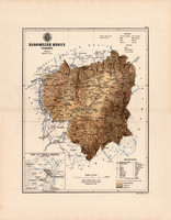 Háromszék megye térkép 1887 (5), vármegye, atlasz, eredeti, Kogutowicz, 44 x 57 cm, Sepsiszentgyörgy
