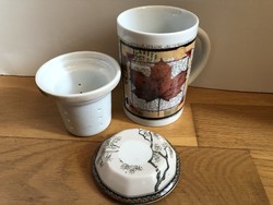 Tea set with filter maple leaf pattern - only for izibjul !!
