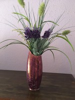 Hollóházi lila színű váza