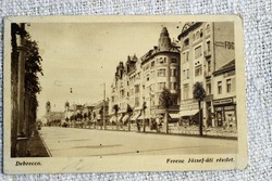 Régi képeslap Debrecen Ferenc József - úti részlet