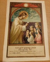 Első Szent Áldozási Emléklap (1931) eladó