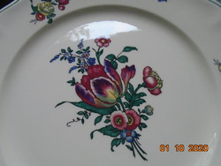 Villeroy&boch alt strassburg tulip, floral polychrome plate, vintage mark, dishwasher safe