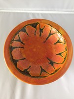 Iparművészeti, jelzett kerámia falitál- art ceramic bowl (D1)