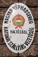 Zománctábla - Magyar Néphadsereg Katonai Hajózási Szállítási Vezetőség