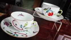 Ó Herendi Fruit Chantilly mintás porcelán teáscsészék párban