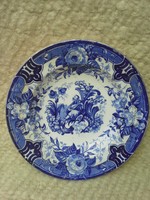 Antique, August Nowotny Altrohlau bei Karlsbad, Chinese scenic wall plate, cobalt blue.