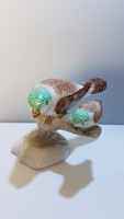 Ritka festésű aquincumi madár pár porcelán figura
