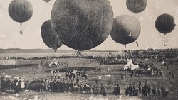 Régi képeslap, levelezőlap, Léggömbverseny 1911