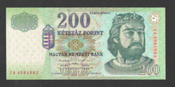 200 forint 1998. "FA"  UNC!!  RITKA!!