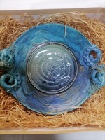 Blue ceramic bowl, michael kennedy
