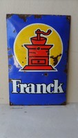 Franck kávé zománctábla, zománc reklámtábla