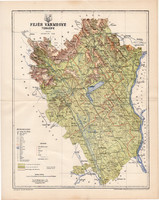 Fejér vármegye térkép 1896 (2), lexikon melléklet, Gönczy Pál, 23 x 30 cm, megye, Posner Károly