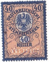Ausztria adó- és illetékbélyeg 1920