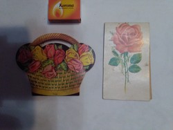 Vintage tűs készlet - két csomag - kosár, rózsás