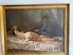 Jánoska tivadar, lying female nude