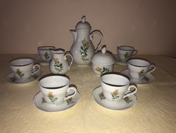 Kahla: yellow flower tea set (for 6 people)