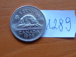KANADA 5 CENT 1998 Elizabeth II, HÓD 75% réz, 25% nikkel #1289