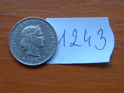 SVÁJC 5 RAPPEN 1957 B, verdejel: B (Bern) #1243