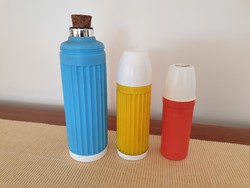 Retro italos termosz színes műanyag termosz palack 3 db