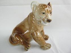 Royal dux porcelain lion cub