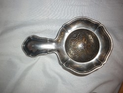 antik ezüstözött teaszűrő