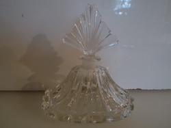 Crystal - perfume bottle - thick - 12 x 10 x 6 cm - German - flawless