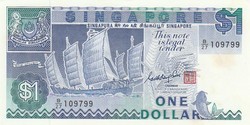 Szingapúr 1 dollár, 1987, UNC bankjegy
