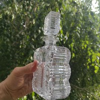 Cut Crystal Whiskey Bottle, Beautifully Faceted