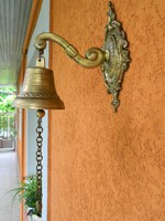 Beautiful sounding copper wall bell with small bell