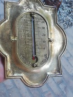 régi díszes réz hőmérő