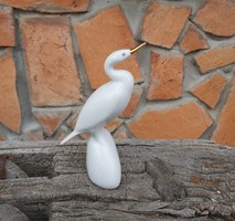 Ritkább Hollóházi kormorám madár nipp, figura, porcelán, Gyűjtői darab