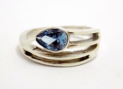 Kék köves ezüst gyűrű (ZAL-Ag96686)