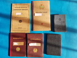 6 db bizonyítvány, igazolvány 1945- 1955 között kiállítva , Rákosi korszak