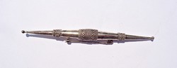 11.7 cm long, 1.1 cm. Wide filigree silver brooch