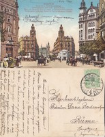 Budapest Kigyó tér a Klotild palotákkal 1912 RK Magyar Hungary