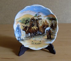 Franciaország La Bresse emlék porcelán kicsi dísztányér 7 cm (1/p)
