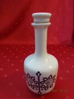Alföldi porcelán, lila mintás pálinkás palack, magassága 19 cm. Vanneki!