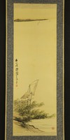 Japán tájkép: Stég - japán falitekercs festmény