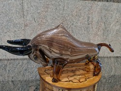 Monumentális - Különleges muránói bika - Mérete: 70cm széles