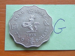 HONG KONG 2 DOLLÁR 1975 Réz-nikkel, Elizabeth II #G