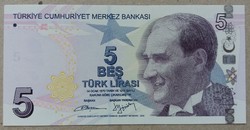 Törökország 5 lira 2009 UNC